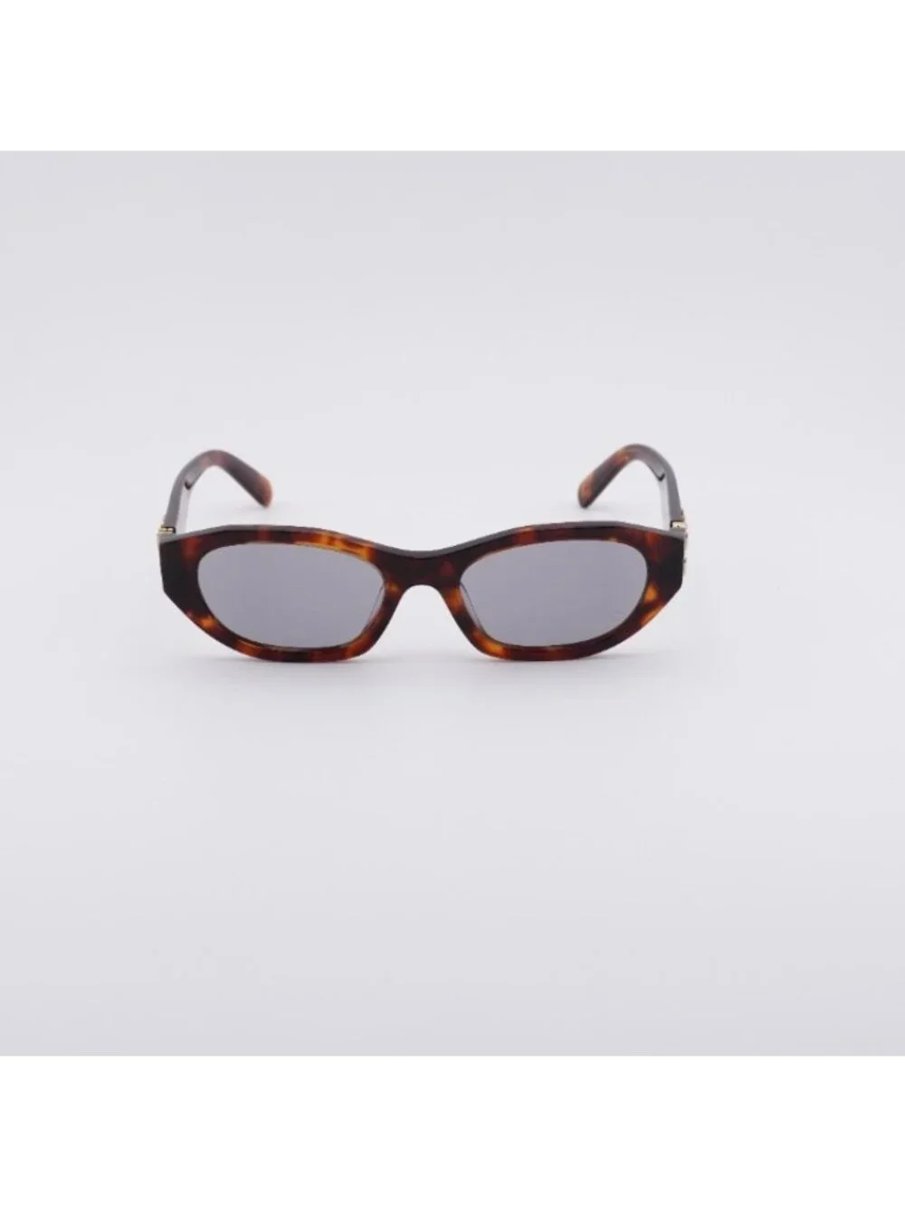 Miu Miu MUA03S 21C40O Sunglasses Havana Mahogany Oval Frame, Grey Lenses